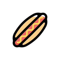 Hot dog outline icon for graphic design, apps and websites