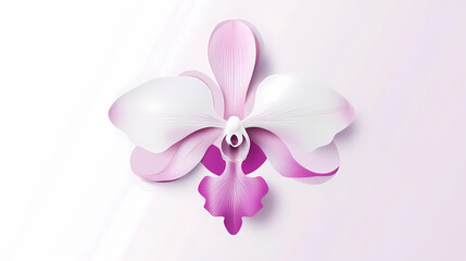Fototapeta premium Vanda Orchid logo 3d vector papercut