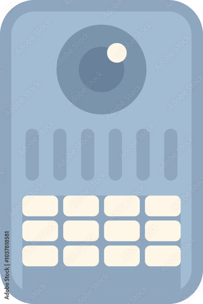 Poster modern intercom system is allowing communication and providing security