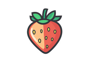A vibrant and colorful illustration of a strawberry showcasing its unique texture and delicious appearance.