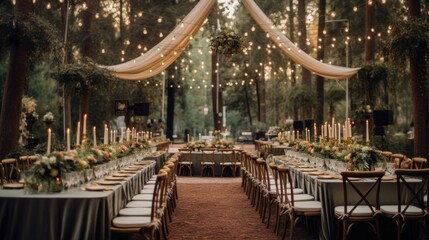Obraz premium Romantic Outdoor Wedding Reception