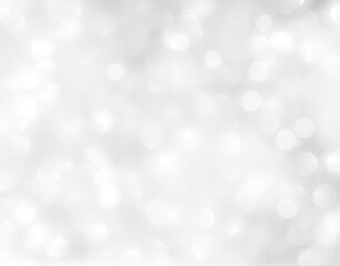 Background grey bokeh abstarct white beige circle light texture bubble blur pattern defocused glowing sparkle snow glitter snowflake magig backdrop ecosystem foreground card silver space decoration.