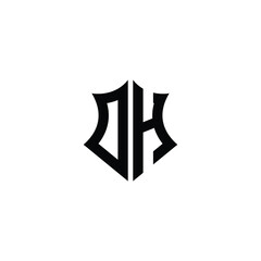 DH monogram logo design letter text name symbol monochrome logotype alphabet character simple logo