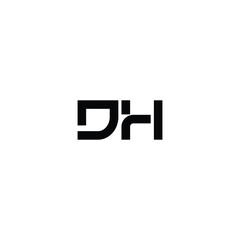 DH monogram logo design letter text name symbol monochrome logotype alphabet character simple logo