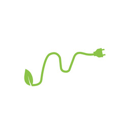 cable plug with green leaf