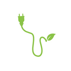 cable plug with green leaf