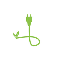 cable plug with green leaf