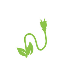 cable plug with green leaf