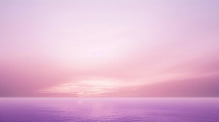 Pink Sunset Over the Sea