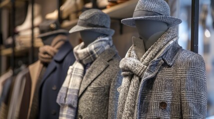 Men's Winter Fashion in a Clothing Store