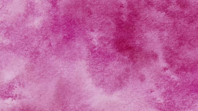 pink fuchia and white watercolor stop motion animated with noise effect, grunge, grain, abstract background texture for vintage style 4K HD