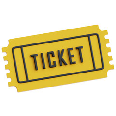 Ticket 3d Illustration