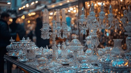 Silver Candelabras and Crystal Decor for Festive Celebrations