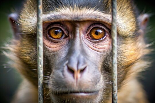 Close-up of a Markhoor standing in captivity at the zoo