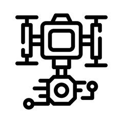 Icon Drone With Style Outline