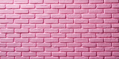 Obraz premium Close-Up of a white wall with a pink brick background