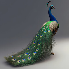 Obraz premium The Peacock,peacock with an open tail.