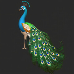 The Peacock,peacock with an open tail.
