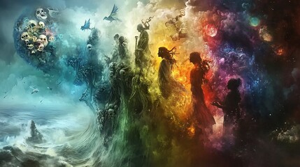 Fototapeta premium Mystical Journey Through the Elements