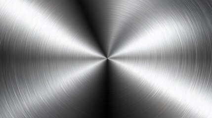 Abstract metallic background with radial brushed texture.