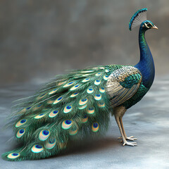 Obraz premium The Peacock,peacock with an open tail.