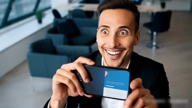 Excited men reactions 