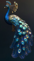 The Peacock,peacock with an open tail.