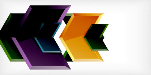 Vector 3d arrow techno design template