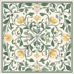 Geometric and Organic Doodle Tile and Carpet Designs with White Borders | Hand-drawn, Abstract, Floral, and Symmetrical Patterns in Soft Pastel and Earth Tones