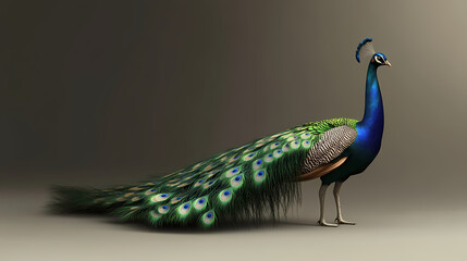 The Peacock,peacock with an open tail.