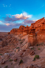 Stunning Red Rock Landscape at Sunset in Utah Desert