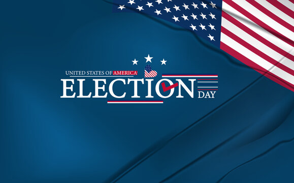 Election day scene displaying the American flag and text, highlighting the significance of exercising one's right to vote