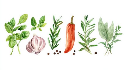 Aromatic Herbs and Spices Collection