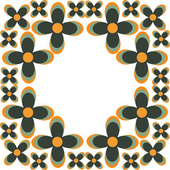 soft colour flower frame design