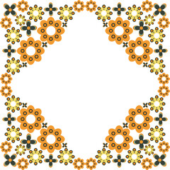 soft colour flower frame design