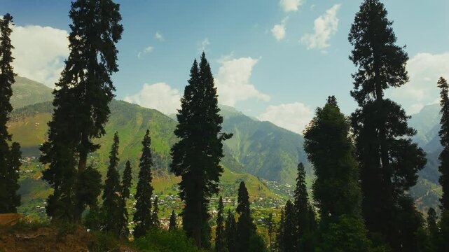 Cable car station in Arang Kel village during daytime in Azad Jammu and Kashmir, Pakistan