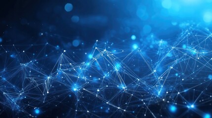 Fototapeta premium Abstract Blue Network Background