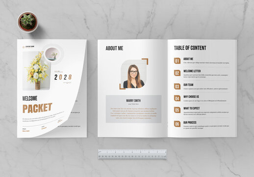Creative Welcome Packet Template Layout