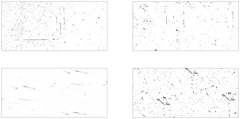 Collection of four grunge texture. Texture vector.