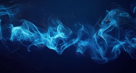 Abstract Blue Smoke Illustration