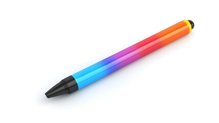 Colorful Pen Mockup Isolated on White Background