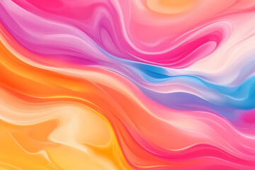 Obraz premium A vibrant, abstract swirl of colors creating a dynamic, fluid design.