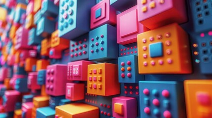 Language learning app, vibrant colors, digital screens, educational setting, modern