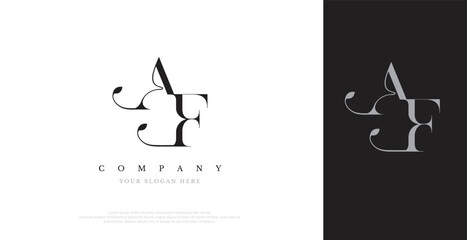Initial AF Logo Design Vector 