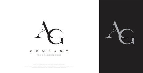 Initial AG Logo Design Vector 