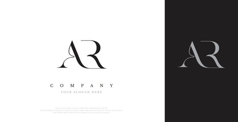 Initial AR Logo Design Vector 
