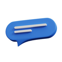 chat bubble 3d rendered sign illustration