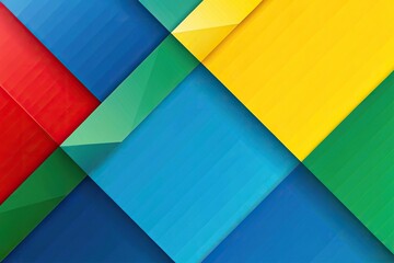 Fototapeta premium abstract geometric background in blue green yellow and red shades