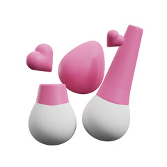 love cosmetic 3d rendered valentine illustration