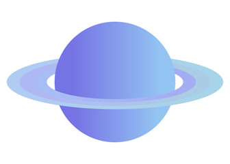 シンプルな土星のイラスト　挿絵　背景イラスト